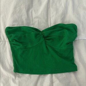 Green Strapless Women's Top